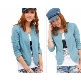 Wholesale - W337 Ieregular Solid Color Short Coat