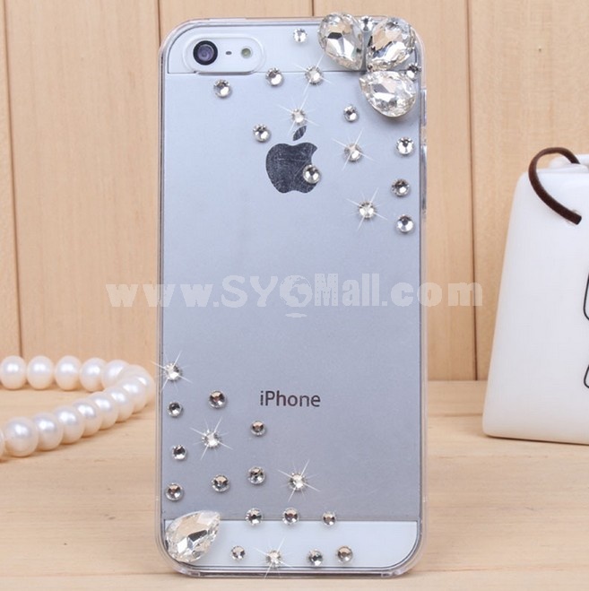 Water drop Pattern Rhinestone Phone Case Back Cover for iPhone4/4S iPhone5