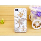 Wholesale - Crystal Butterfly & Flower Rhinestone Phone Case Back Cover for iPhone4/4S iPhone5