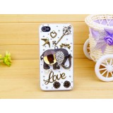 Wholesale - Cute Elephant Pattern Rhinestone Phone Case Back Cover for iPhone4/4S iPhone5