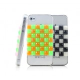 Wholesale - Colorful Transparent Boat Nail Pattern Case for iPhone 4/4s