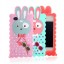 Cartoon Rabbit with Bowknot Décor Pattern Silicone Case for iPhone4/4s