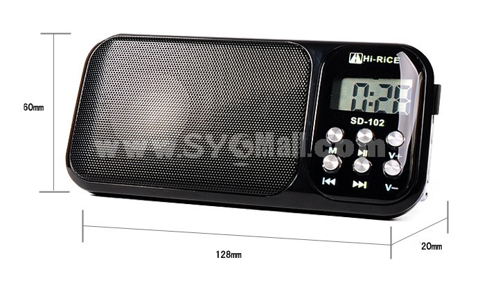 SD-102 Mini Portable Multi Card Reader Speaker with FM Radio