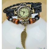 Wholesale - Retro Style Women's Hand Knitting Alloy Quartz Movement Glass Round Fashion Watcht (More Colors)