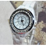 Wholesale - Retro Style Women's Ceramic Alloy Quartz Movement Glass Round Fashion Watcht (More Colors)