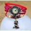 Retro Style Women's Hand Knitting Alloy Quartz Movement Glass Round Fashion Watch with Owl Pendant (More Colors)