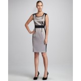 Wholesale - Simple Elegant Design Round Neck Sleeveless Slim Dress Evenning Dress