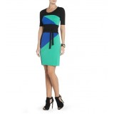 Wholesale - OL Style Color Contrast Slim Dress Evenning Dress KM801