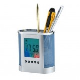 wholesale - LCD Light Pen Holder Digital Alarm Clock Calendar Thermometer