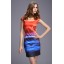 KM Sea Scenery Printing Summer Dress Evening Dress