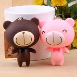 Wholesale - Tie Bear Vinyl Figure Toy Couple Cellphone Pendant Bag Pendant 2 Pcs/Lot