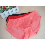 Wholesale - Lady Cotton Solid Color Emboidery Underwear (3359K)