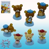 Wholesale - Rilakkuma Head Swaying Figures Toys with Standing Board 1.5-2.0" 7pcs/Kit