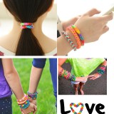 Wholesale - DIY Rubber Band Bracelet Loom Bracelet Refills Children Toy Gift 6 Boxes/Kit