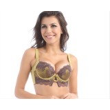 Wholesale - Embroidery Lace Adjustable Deep V Extra Gather & Push up Bra